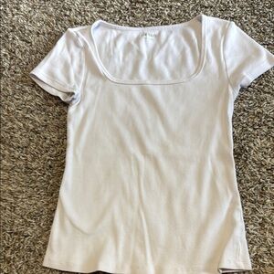 Old Navy White Fitted Short Sleeve T-Shirt